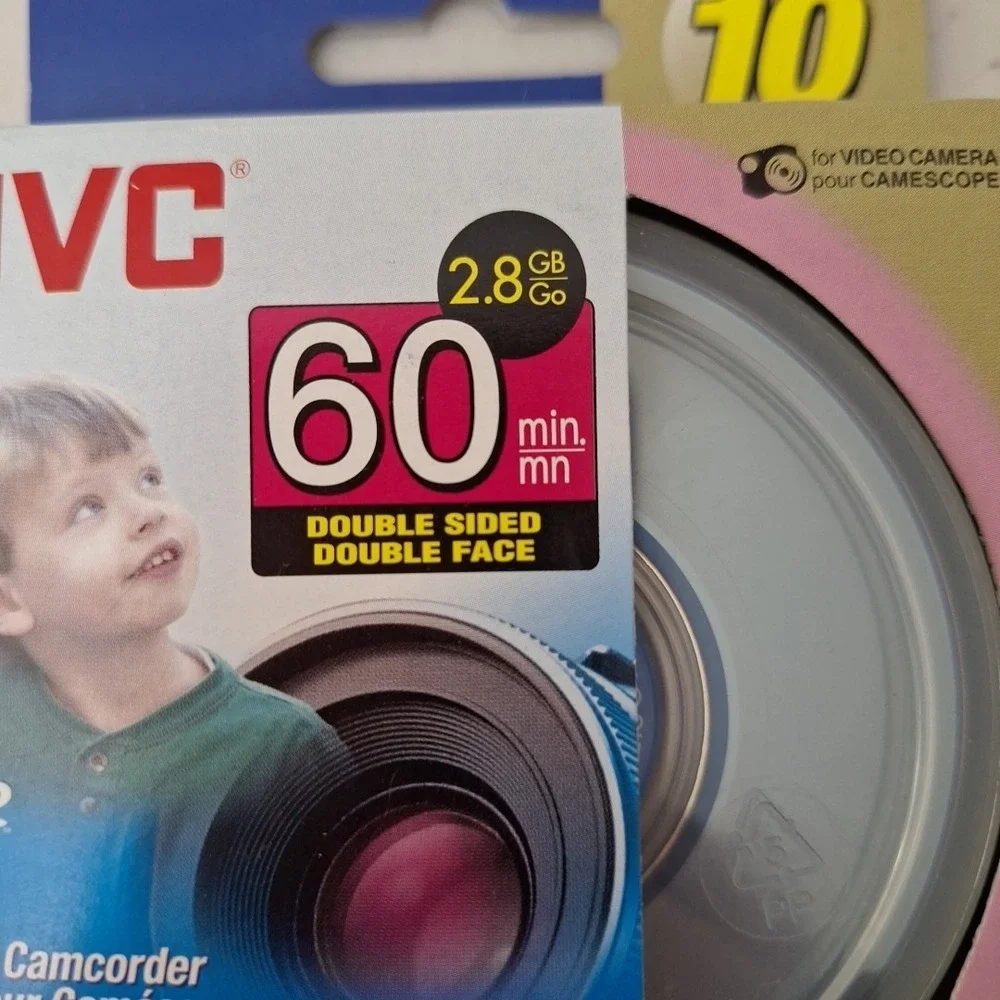 JVC DVD-RW 60 Min 2.8GB/Go‎ Set of 10 - NEW SEALED